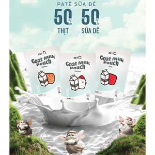 Pate PetQ - Pate Sữa Dê Cao Cấp Cho Mèo PetQ 70g - 50% Thịt 50% Sữa Dê Dinh Dưỡng Thơm Ngon
