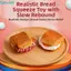 Đồ chơi Squishy trứng ốp bánh mì FUHUIOT, bóp mềm sáng tạo, giáo dục giảm căng thẳng, phục hồi chậm để bàn làm việc