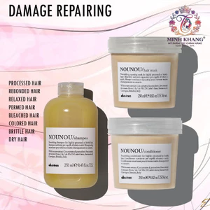 Combo bộ sản phẩm Nounou Davines chăm sóc tóc hư tổn 250ml ( bộ nhỏ ) [ MK ]