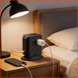 Dải nguồn dọc nhỏ Star 8 ổ cắm Trạm ổ cắm 110V có vỏ nhựa