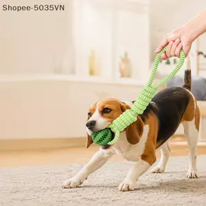 {AKIN} Đồ chơi dây Tug tương tác cho thú cưng nhai bóng cho chó Vệ sinh và vui chơi bền bỉ {a}