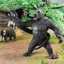 Trẻ em Mô phỏng rắn lớn rắn King Kong Mô hình động vật khủng long Orangutan Python Đồ chơi quái vật Đồ trang trí chiều cao 16cm