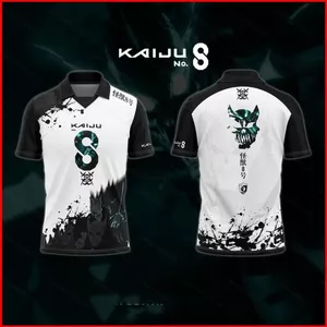 GC1 Kaiju No 8 KASKA HIBINO POLO áo sơ mi Cosplay vải 3D mùa hè Áo thun Anime tay ngắn hàng đầu GC1
