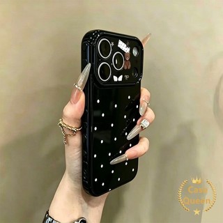 Cho iPhone 17 16 15 11 14 13 12 Pro Max XR X XS Max 7 8 16 Plus SE Air Full Màn Hình Chấm Bi Trắng Hoạt Hình Gấu Bong Bóng Trái Tim