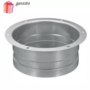 Ống thẳng kim loại GAVESTO, mặt bích kết nối ống sắt mạ kẽm 3 / 4 / 5 / 6 / 8 inch, mặt bích gia đình Thông gió sưởi ấm Hệ thống HVAC