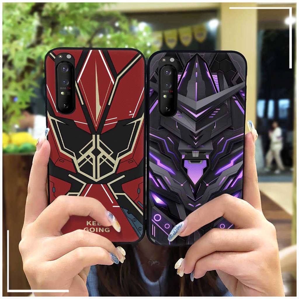 Ốp Điện Thoại Chống Sốc, Chống Va Đập, Chống Thấm Nước, Chống Bụi Bẩn Mecha TPU Bọc Toàn Bộ Bền Cho Sony Xperia1 II, Thiết Kế Thời Trang, Bảo Vệ Mặt Sau