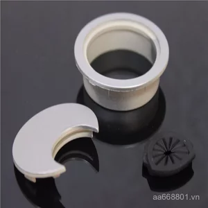Dinit Dày Nhựa ABS Dây Hộp Bạc Lỗ Mở Bàn Máy Tính Tròn Lỗ Bao Dây Lỗ Dây 50 53 60mm B7YO