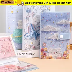 Thử thách tiết kiệm chất kết dính Mini WOODNEST, Thử thách tiết kiệm tiền 100 phong bì có thể tái sử dụng chống nước, Tiết kiệm tiền Tranh sơn dầu Tiết kiệm quà tặng sách