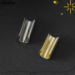 Vòng đeo tai không xuyên thấu NICOLOO, Kẹp tai ống dài thiết kế đơn giản bằng thép không gỉ, Trang sức kim loại ống dài Hình dạng hình học Kẹp tai bằng thép không gỉ để đeo hàng ngày