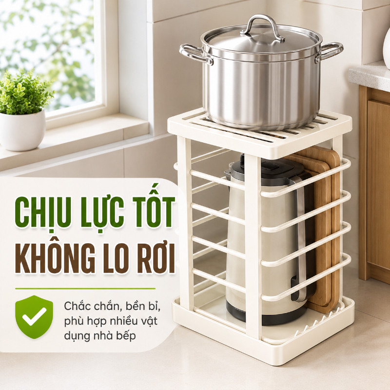 Kệ Cắm Dao Kéo Inox - Khay Hứng Nước, Thiết Kế Thoáng Khí Chống Rỉ, đa Năng Chống Nước Cho Bếp Gọn Gàng