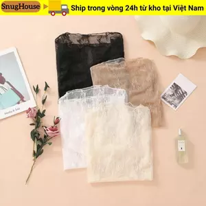 Quần Áo Nữ SNUGHOUSE, Áo Sơ Mi Ren Cổ Cao Rỗng, Phối Cảnh Trong Suốt Dài Tay Lưới Top Nữ