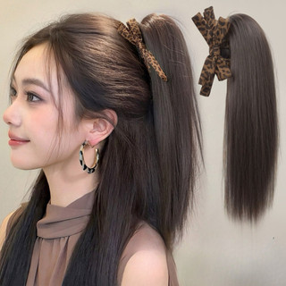 35cm Dài Thời Trang Mới Thẳng Đuôi Ngựa Tóc Giả Cho Nữ Cao Đuôi Ngựa Bím Tóc Nối Dài Đuôi Tóc Giả