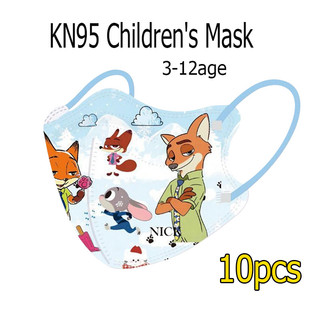 Mặt nạ trẻ em 3D chất lượng cao 4-12 tuổi Sanrio họa tiết hoạt hình dễ thương 4 lớp KN95 mặt nạ trẻ em thời trang Zootopia nhân vật phim bao bì độc lập