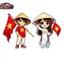BỘ CHÀNG TRAI CÔ GÁI VIỆT NAM TEM DÁN XE MÁY, Ô TÔ,VF3, Xe tải không ảnh hưởng đến màu sơn của xe
