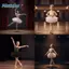 Đầm METUBE Cô Gái Ballet TuTu, Váy Ba Lê Dài Tay Sequin Trẻ Em, Đầm Hoàng Tử Mềm Mại Chuyên Nghiệp Trang Phục Khiêu Vũ Ballerina Cổ Tích Đầm Kiểm Tra