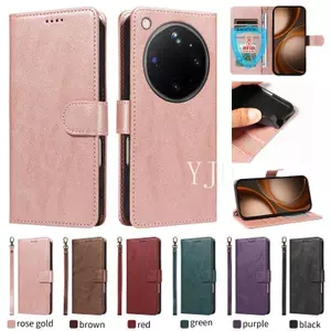 Ốp YJD Cho OPPO Find X9 Siêu Cổ Điển Khe Cắm Thẻ Da Dây Đeo Tay Chống Rơi Vỏ Điện Thoại