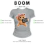 BOOM Áo Baby Tee Nữ Cotton Ôm Body-Áo Thun Ngắn Tay Y2K In Hình PhongCách Mùa Hè, Cổ Tròn Hàng Đầucách hàn quốc phong236
