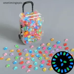 VFZ 100 Chiếc Hoạt Hình 3D Dạ Quang Rùa DIY Dopamine Màu Mini Nhựa Động Vật Đêm Phát Sáng Thu Nhỏ Các Bức Tượng Nhỏ Cổ Tích Trang Trí Sân Vườn OTE