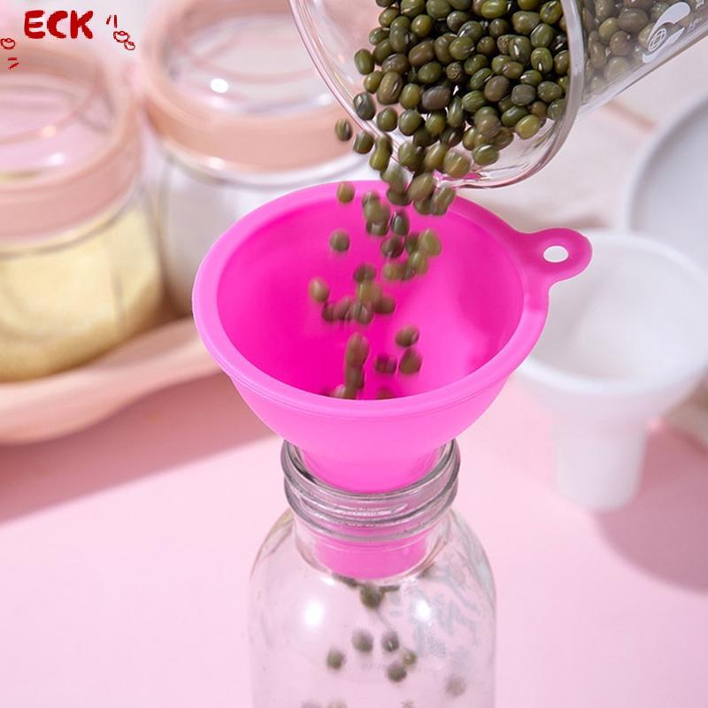 ECK 8CM Silicone Wide Mouth Phễu Sữa Powde Bean Phễu cỡ lớn Đa chức năng Rò rỉ dầu Phụ kiện nhà bếp HOT