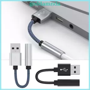 GODD USB sang 3 5mm Cáp chuyển đổi âm thanh nữ Thẻ âm thanh hạng nặng cho rạp hát tại nhà Truyền tín hiệu rõ ràng Tiếng ồn Redu