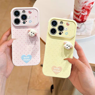 Ốp Lưng Cho IPhone 15 16 13 17 11 14 12 Pro Max air XR 16 7 15 14 8 Plus Bìa mềm họa tiết chấm bi hình động vật