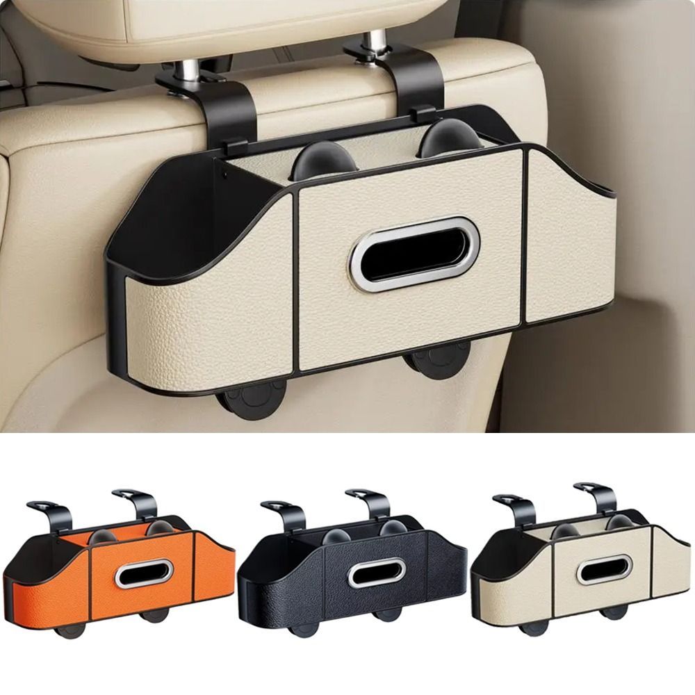 LACYES Tựa Đầu Treo Hộp Bảo Quản, Móc Treo Giá Đỡ Điện Thoại Ghế Sau Ô Tô Sắp Xếp, Hiện Đại Với Giá Đỡ Cốc Tiết Kiệm Không Gian Đa Năng Ghế Sau Ô Tô Hộp Khăn Giấy Ghế Sau Ô Tô