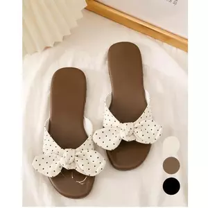 Dép Nữ Thời Trang Họa Tiết Chấm Bi Dáng Phong Cách Hàn Quốc mã DD-0337-DÉP REN