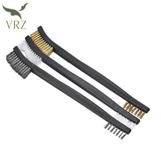 VRZ 3x Bộ bàn chải dây Mini bằng đồng thau Nylon không gỉ Lông dụng cụ làm sạch HOT