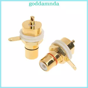 Cặp phích cắm kim loại GODD 2 gói có kết thúc vàng cho các thiết bị âm thanh chuyên nghiệp