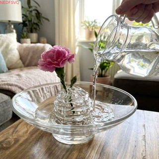 Bình bi thủy tinh nhỏ NEDFSQM, Bình hoa thủy canh truyền cảm hứng Zen trong suốt, Chậu trồng cây Hình con ong độc đáo với bình cắm hoa đế Bàn làm việc văn phòng