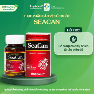 TPBVSK SeaCan - Hỗ Trợ Bổ Sung Canxi Tự Nhiên Từ Tảo Biển Đỏ,Giảm Nguy Cơ Thiếu Hụt Canxi Hộp 60v