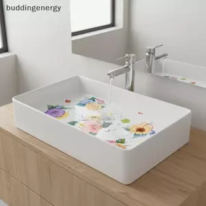 {BUDDI} Koi Washbasin Stier Chống thấm nước có thể tháo rời Nghệ thuật bồn rửa hoa tự dính cho phụ kiện cải tạo phòng tắm {buddingenergy}
