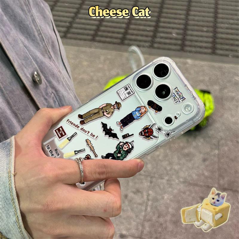cho Stranger Things Ốp bảo vệ ống kính TPU cho iPhone Xs Max 11 12 Pro 13 14 15 16 Plus 17 Pro Max XR