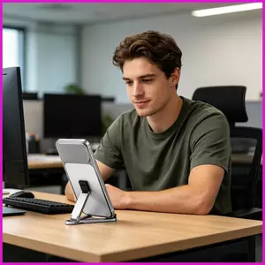 Móc khóa Giá đỡ điện thoại Di động Hình chữ V Có thể gập lại Hợp kim nhôm Móc khóa Bàn giữ điện thoại di động cho văn phòng Video lyuvn