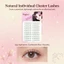 Lông mi dưới thực tế C Curl Sợi tổng hợp chống thấm nước 5-7mm Nhìn tự nhiên