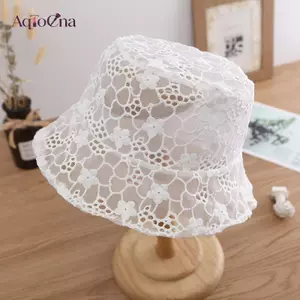 AqToCna Ngọt Ngào Dễ Thương Ren Rỗng Hoa Buet Mũ Thời Trang Nữ Người Cá Mũ Thoáng Khí Che Nắng Mũ AqToCna