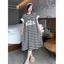 Váy ngủ hoạt hình ngắn tay động vật sọc dành cho nữ mùa hè thường ngày Plus Size Fat MM Bộ đồ ngủ rộng rãi Đồ mặc nhà cho bà bầu