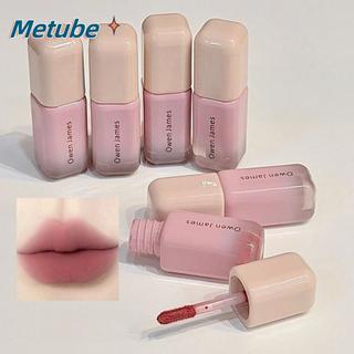 METUBE Matte Lip Gloss, Trang điểm môi Satin dưỡng ẩm, Son dưỡng môi 2,5g kết cấu kem lâu trôi cho bé gái nữ