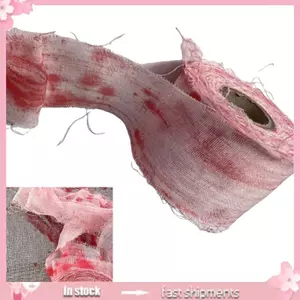 Halloween Blood Cloth,Scary Blood Gauze Cloth Spooky Fabric Blood Strips Drape