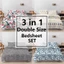 Bộ Drap giường 3 in1 cỡ đôi Chất lượng cao cấp 120cmX190cm + 20cm