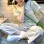 Quần thẳng dáng rộng đến mắt cá chân Quần dài nữ mỏng nhỏ