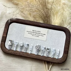 Ánh Sáng Đám Cưới Hoa Trắng Nguyên Chất Sang Trọng Tính Khí Phong Cách Cao Cấp Chống Va Chạm Phong Cách Trắng Nhấp Nháy Ngọc Trai Xoay Tay Móng Tay