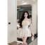 ĐẦM REN 2 DÂY CHOÀNG CỔ PHỐI TƠ PHỒNG XOÈ, 2màu BYJOLIE