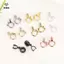 2 Chiếc 18K Mạ Vàng dát Zircon Kết Nối Khóa Đồng Thau Mặt Dây Chuyền Bail Khóa Trang Sức Làm DIY Handmade Nelace Làm [Mina]