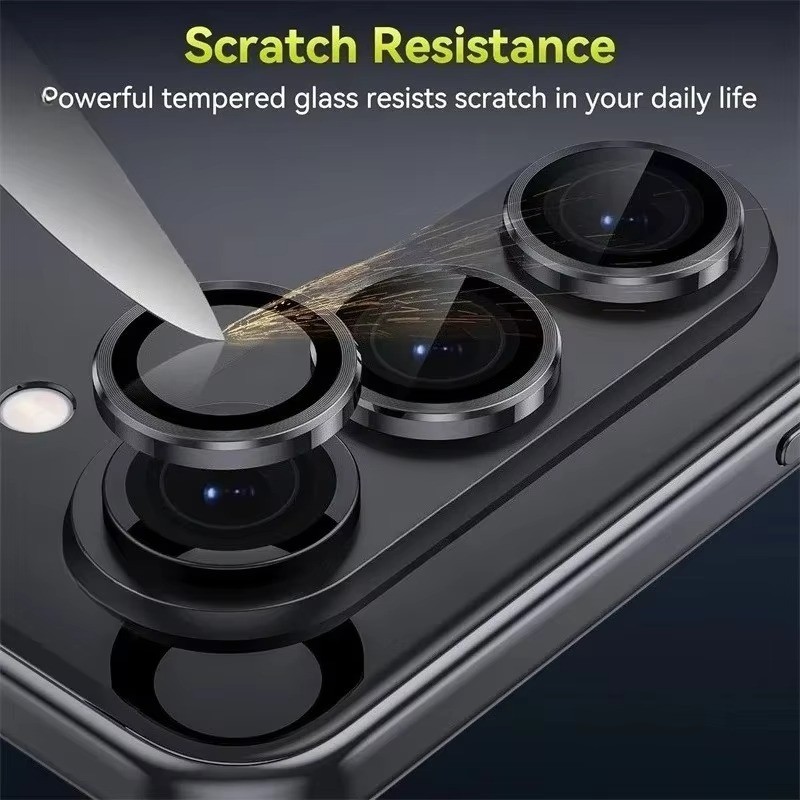 Dành Cho Samsung Galaxy Z Fold 6 Điện Thoại Mặt Sau Camera Bảo Vệ Cho Samsung Galaxy Z Fold6 ZFold6 Hợp Kim Nhôm Ống Kính Máy Ảnh Vòng Nắp Kính Cường Lực Ống Kính