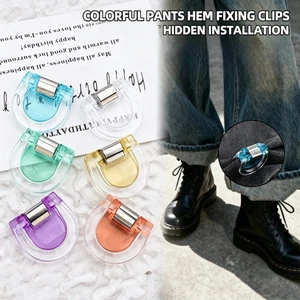 Mới 10 Chiếc Quần Chân Cố Định Kẹp Quần Cuff Điều Chỉnh Chống Kéo Dài Quần Viền Giá Đỡ Kẹp