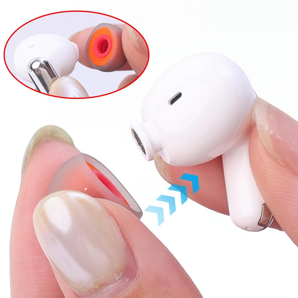 Đầu tai khử tiếng ồn mềm S / M / L cho Sony WF 1000XM6 XM5 XM4 XM3- Mũ tai nghe thay thế bọt bộ nhớ bên ngoài bằng silicon