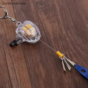 Móc khóa máy câu ruồi có dây có thể thu vào Quà tặng cho những người yêu thích câu cá FSI