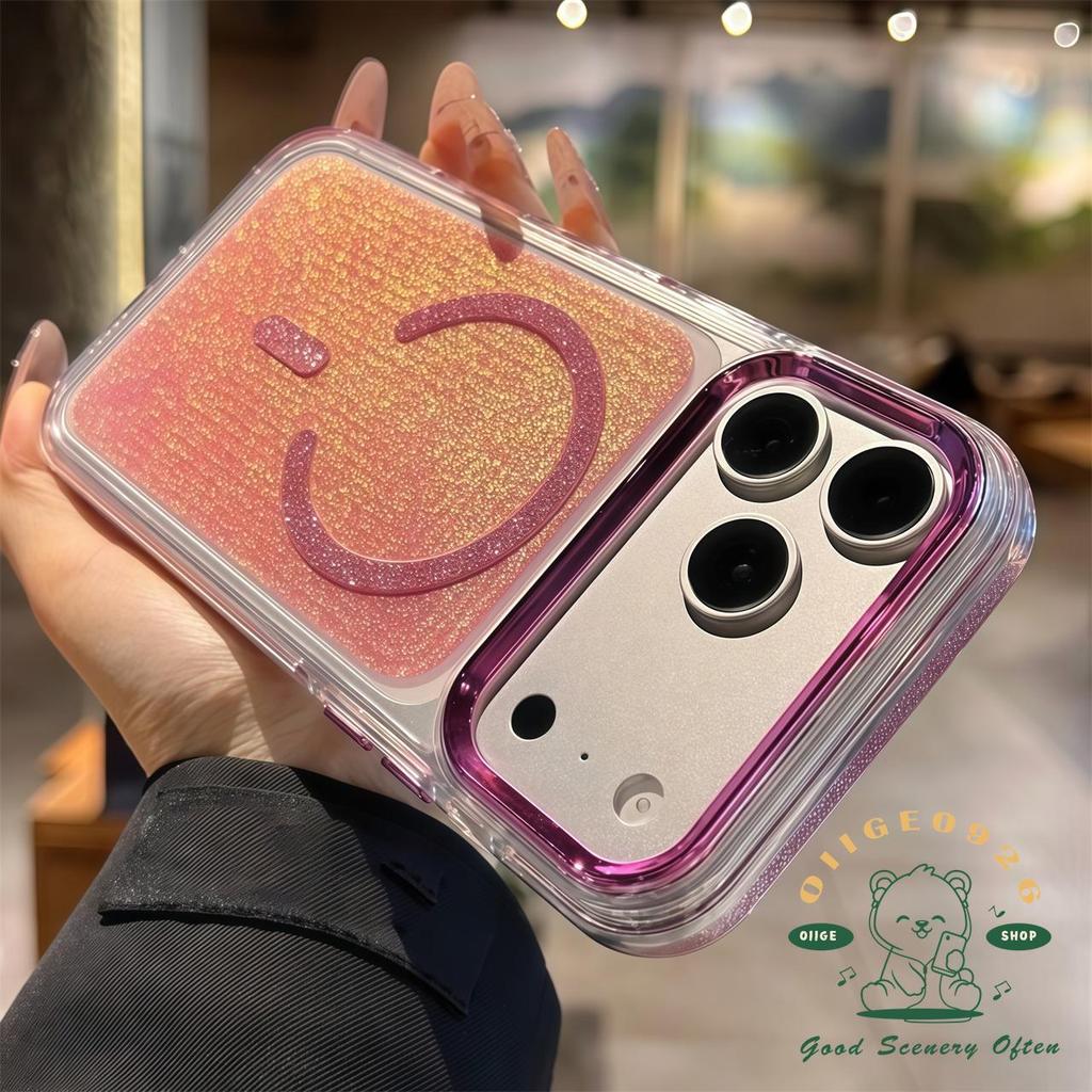 【 Ốp lưng iPhone17 】 Túi khí lấp lánh từ tính Vỏ điện thoại iphone17 Pro Max 16 15 14 13 cho vỏ iPhone Vỏ mềm silicon TPU chống sốc