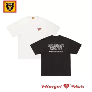 Chất Lượng Cao Nam Nữ Cổ Tròn Tay Ngắn HU MAN Cánh Đỏ Họa Tiết Logo Nhỏ In Hàng Sẵn Có Áo Sơ Mi Cotton Cao Cấp XS-3XL